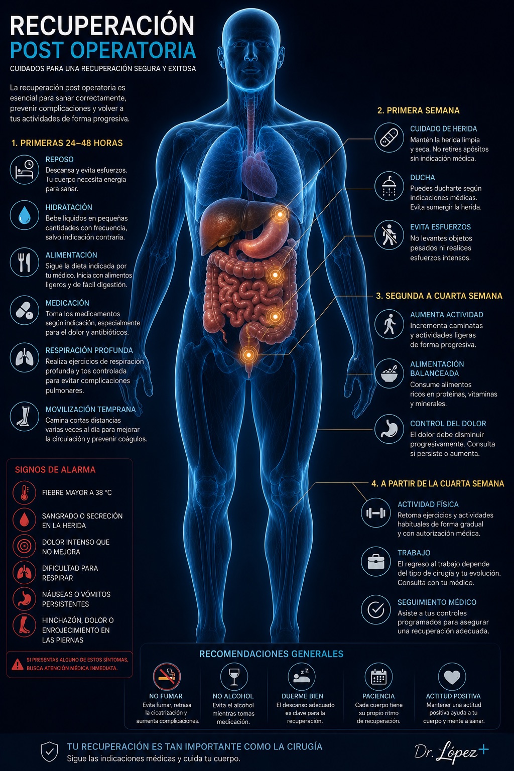 Recuperación Post Operatoria — Guía del Dr. Egor A. López