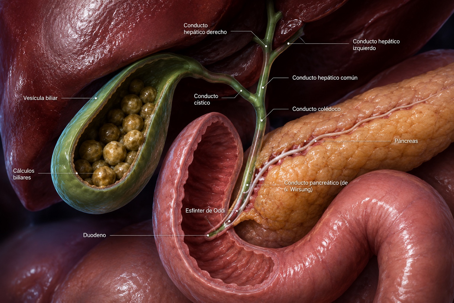 Colelitiasis — Vesícula biliar con cálculos
